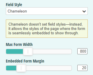 Enable Chameleon mode to pass through CSS from your website.