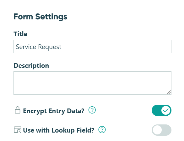 Enabling data encryption.