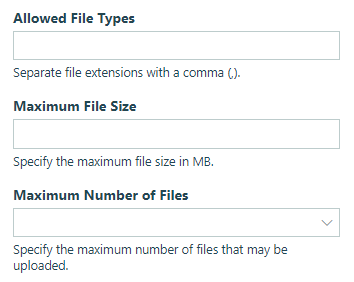 Restrict the type of files that can be uploaded as well as the file size of total number of files.