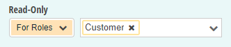Show this field for the Customer role.