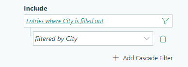 Filter choice option by city.
