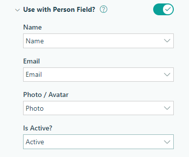 Map the matching fields from each drop-down.