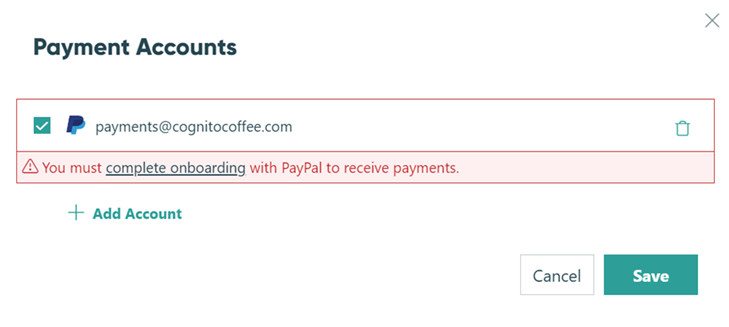Complete onboarding to upgrade to the new version of PayPal