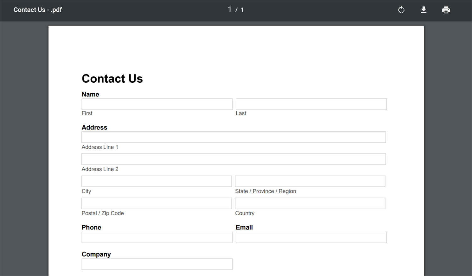 How to create a blank PDF-version of your online form.