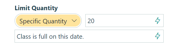 Limit the number of slots available on a specific date.