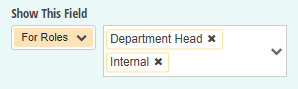 Conditionally show the Department Head section based on role.