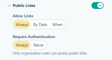 set Require Authentication to Always.