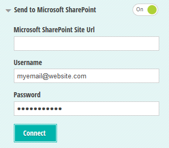 Connect to Microsoft SharePoint.