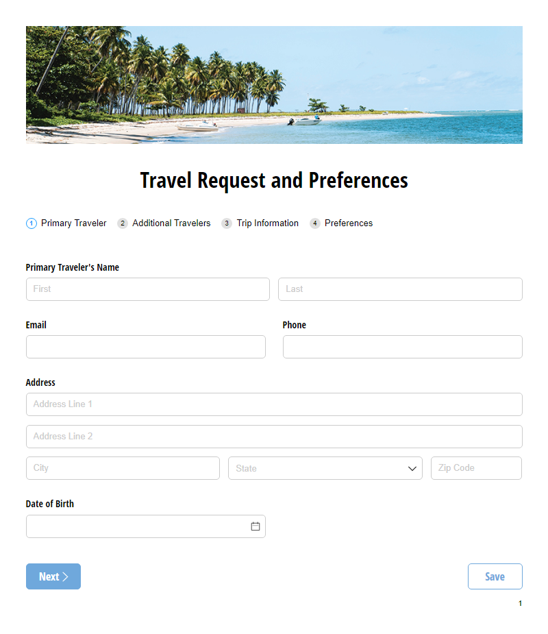 travel format for client
