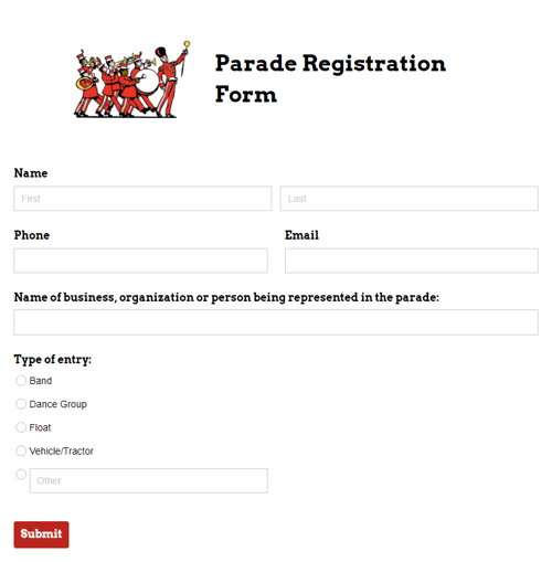 Parade Registration Form