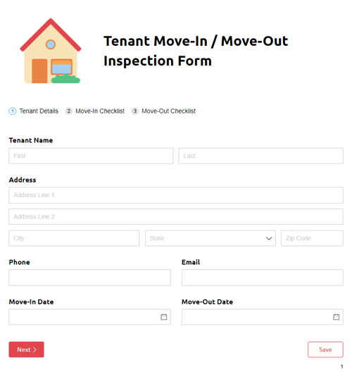 Tenant Move-In / Move-Out Inspection Form