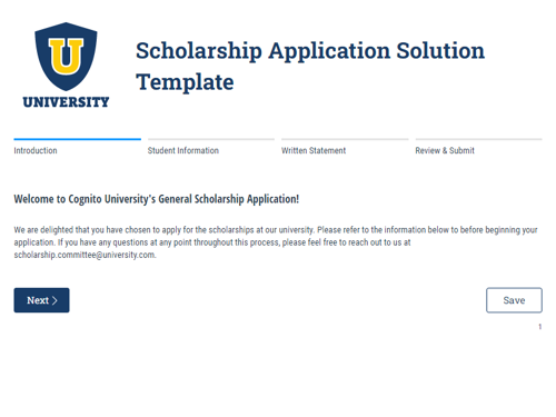 Advanced Scholarship Application