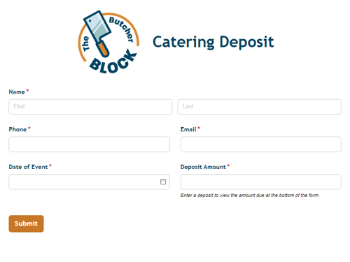 Catering Deposit