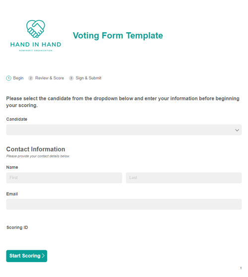 Voting Form Template