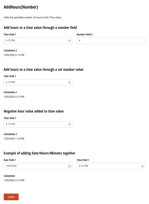 Go to AddHours(Number) template