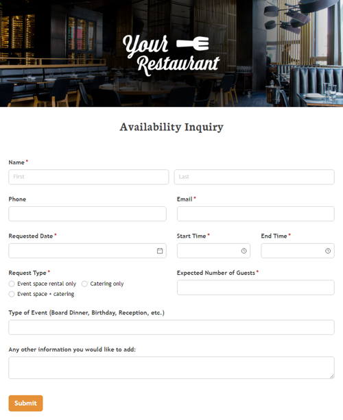 Go to Availability Inquiry template
