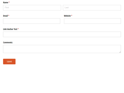 Go to Backlink Request Form template