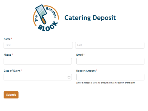 Go to Catering Deposit template
