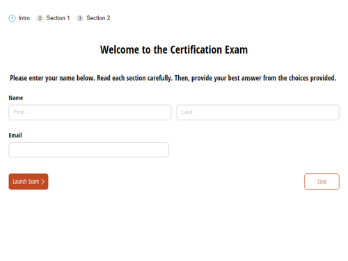 Go to Certification Exam template
