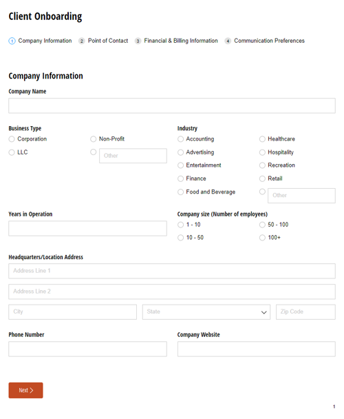 Go to Client Portal Template Bundle template