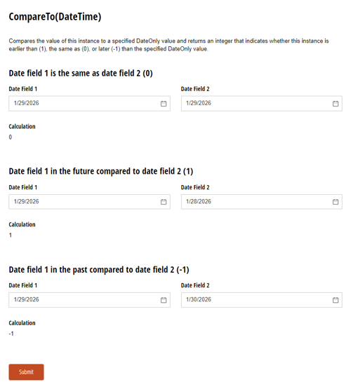 Go to CompareTo(DateTime) template
