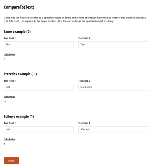 Go to CompareTo(Text) template