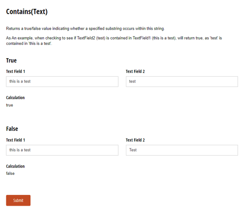 Go to Contains(Text) template