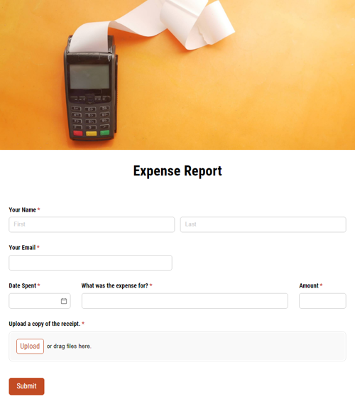 Go to Expense Report Form template