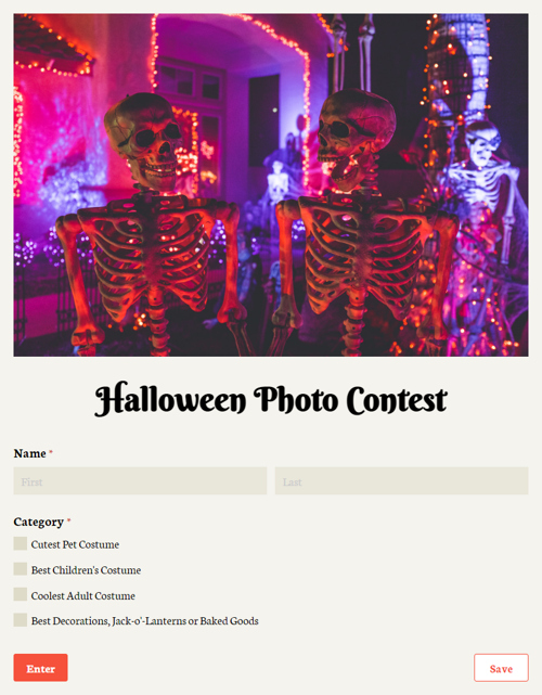 Go to Halloween Photo Contest template