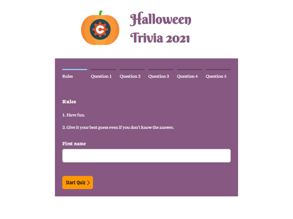 Go to Halloween Trivia 2021 template