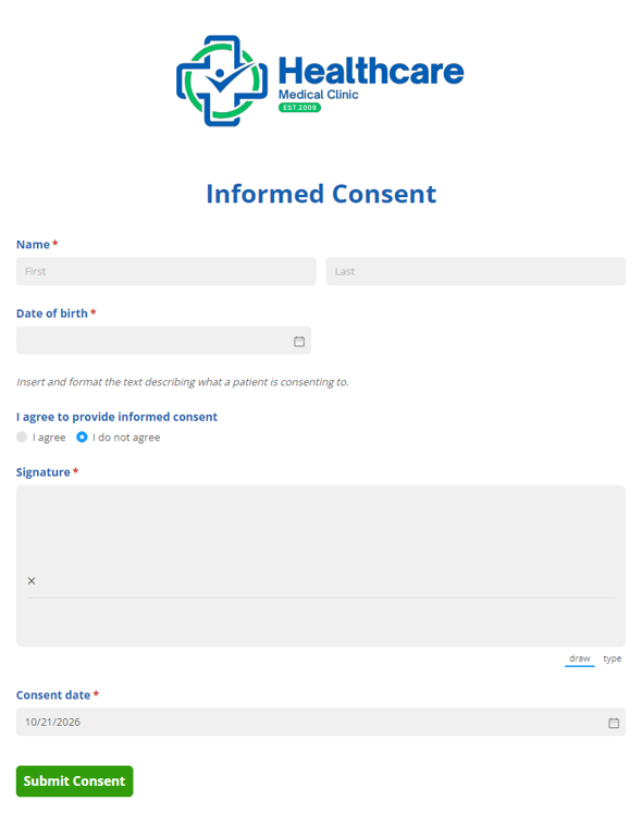 Go to Informed Consent template
