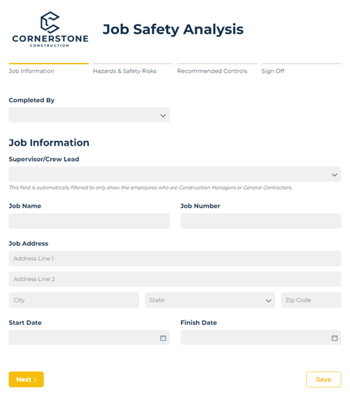 Go to Job Safety Analysis Template template