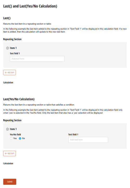 Go to Last() and Last(Yes/No Calculation) template