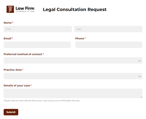 Go to Legal Consultation Request Form template