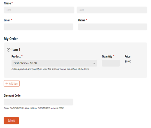 Go to Limited Use Discount Codes template