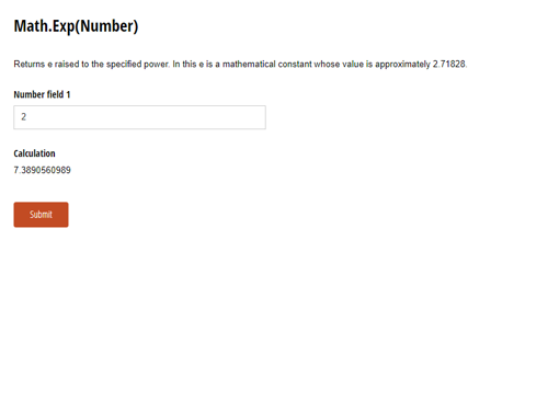 Go to Math.Exp(Number) template