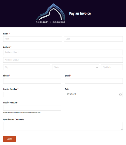 Go to Pay an Invoice template