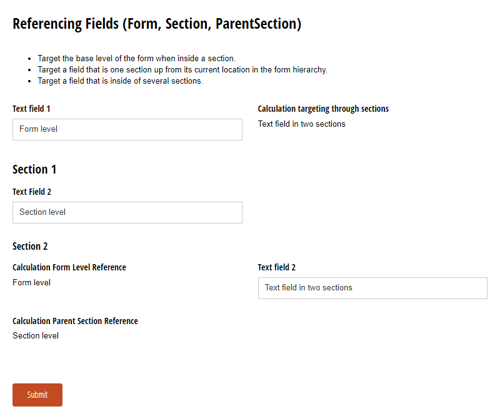 Go to Referencing Fields (Form, Section, ParentSection) template