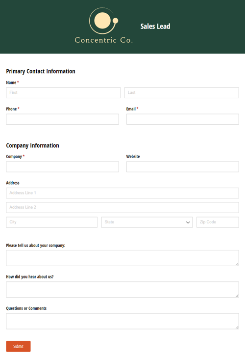 Go to Sales Lead template