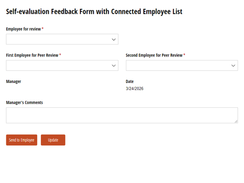 Go to Self-evaluation Feedback Form with Connected Employee List template