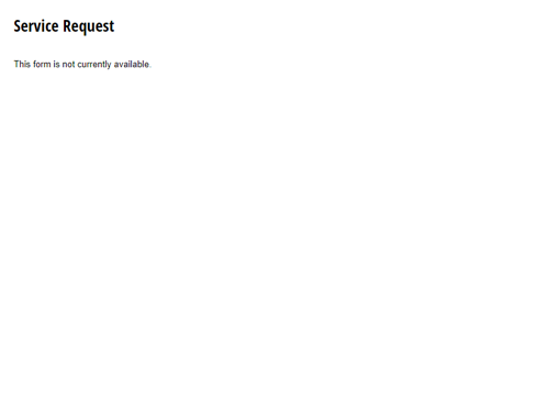 Go to Service Request template