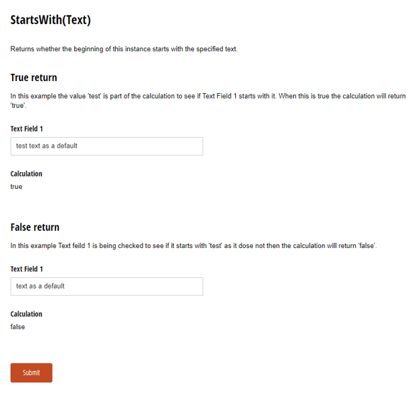 Go to StartsWith(Text) template
