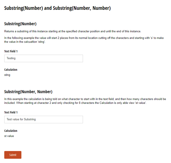Go to Substring(Number) and Substring(Number, Number) template