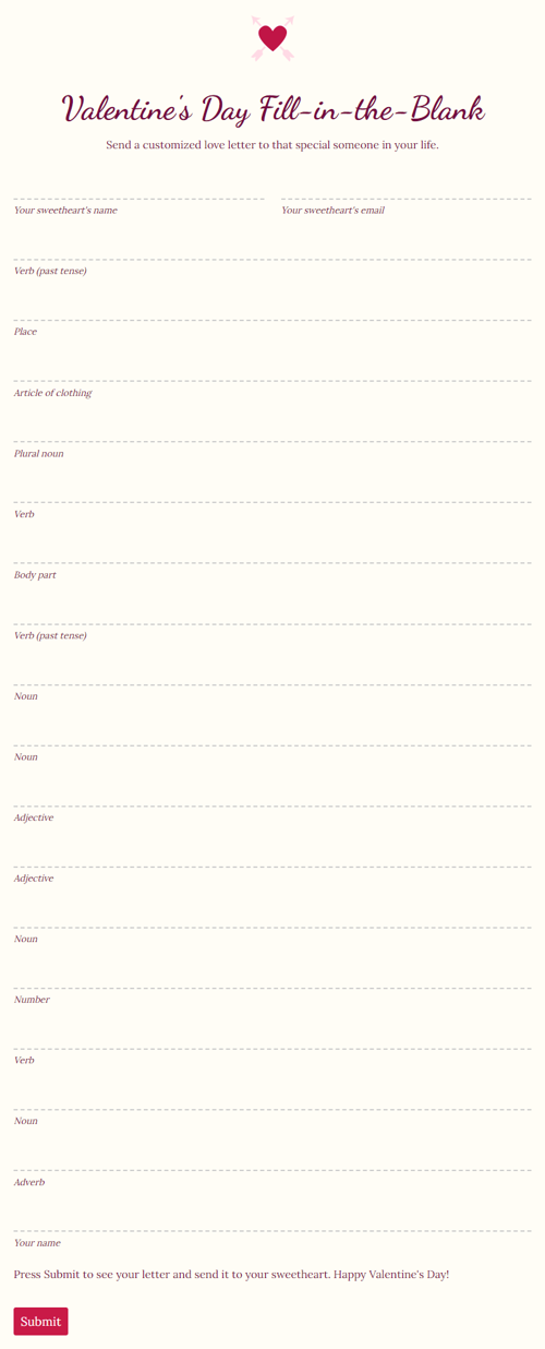 Go to Valentine's Day Fill-in-the-Blank template