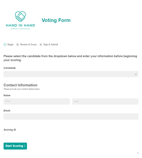 Go to Voting Form Template template
