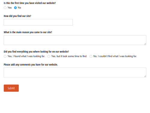 Go to Website Survey template
