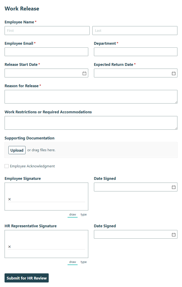 Go to Work Release template