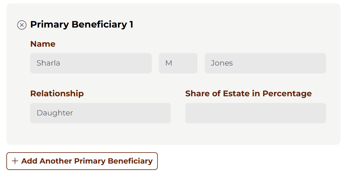 GIF of the second section of a repeating section field being added to the form.
