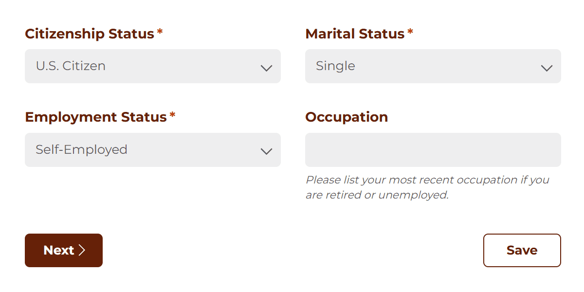 Animation showing how a client can save their progress on a form and complete it later.