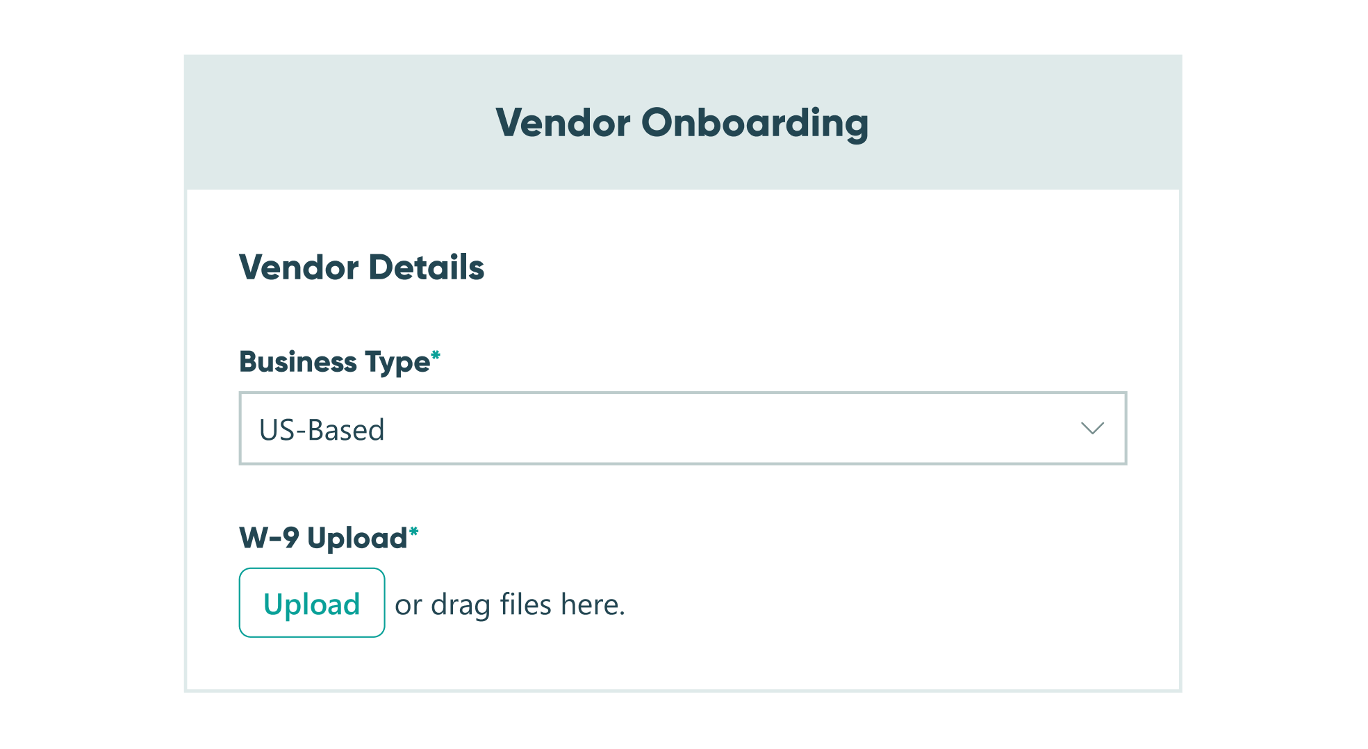 Vendor onboarding graphic